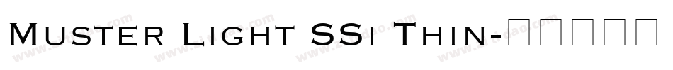 Muster Light SSi Thin字体转换